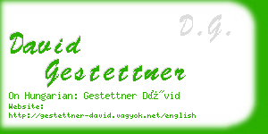 david gestettner business card